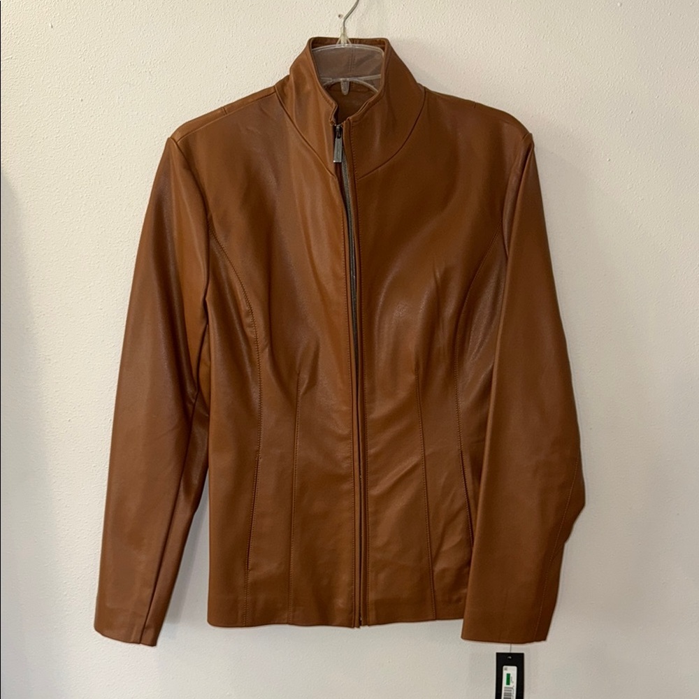 NWT Kenneth Cole Faux Leather Jacket